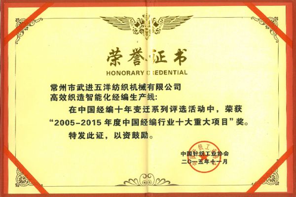 Çözgü Örgü Üretim Hattı (En iyi 10 Ana Proje)